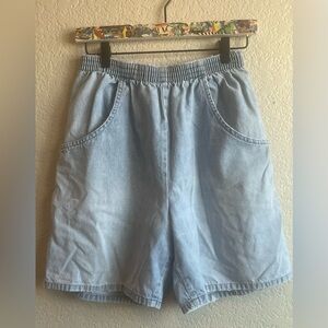 Vintage Light Blue Denim Shorts